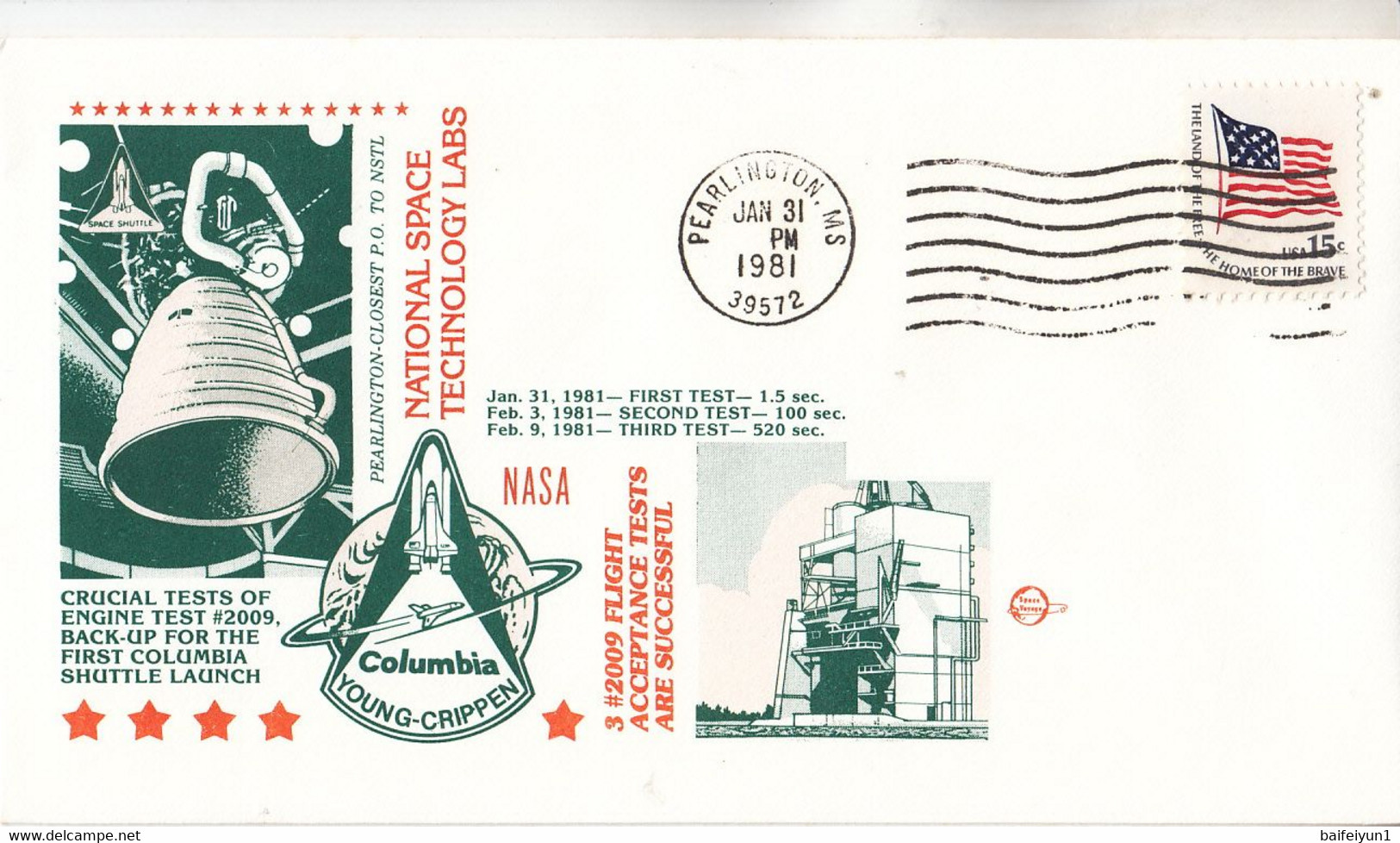 1981 USA  Space Shuttle National Space Technology Labs  Commemorative Cover C - Nordamerika