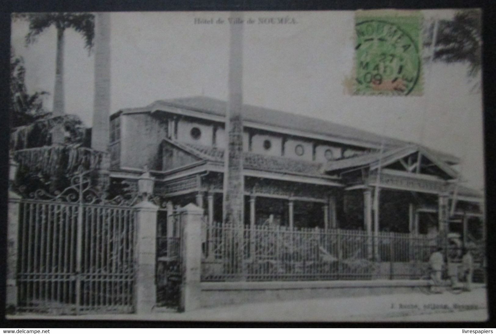 Caledonie Nouvelle Hôtel De Ville  Noumea Cpa Timbrée - Nouvelle Calédonie