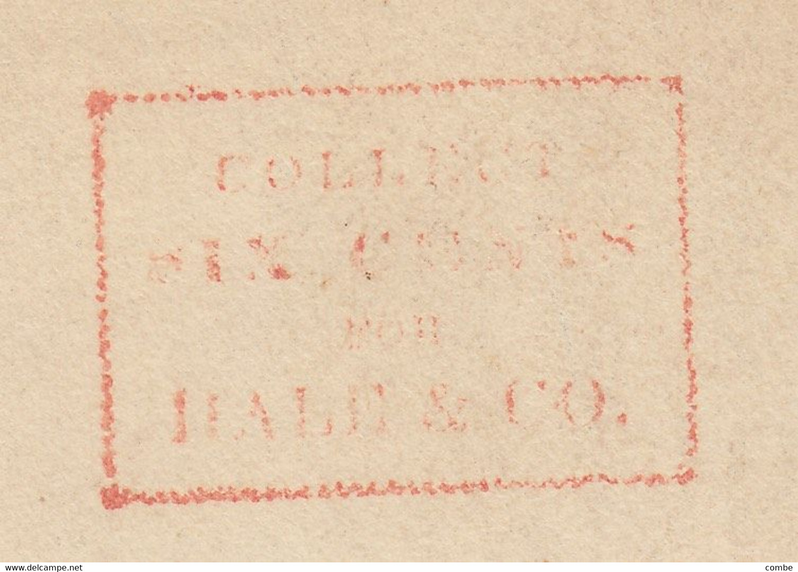 COVER. RED CANCEL  "COLLECT SIX CENTS FOR HALE & C°". NEW-YORK. NO TEXT      / 2 - …-1845 Préphilatélie