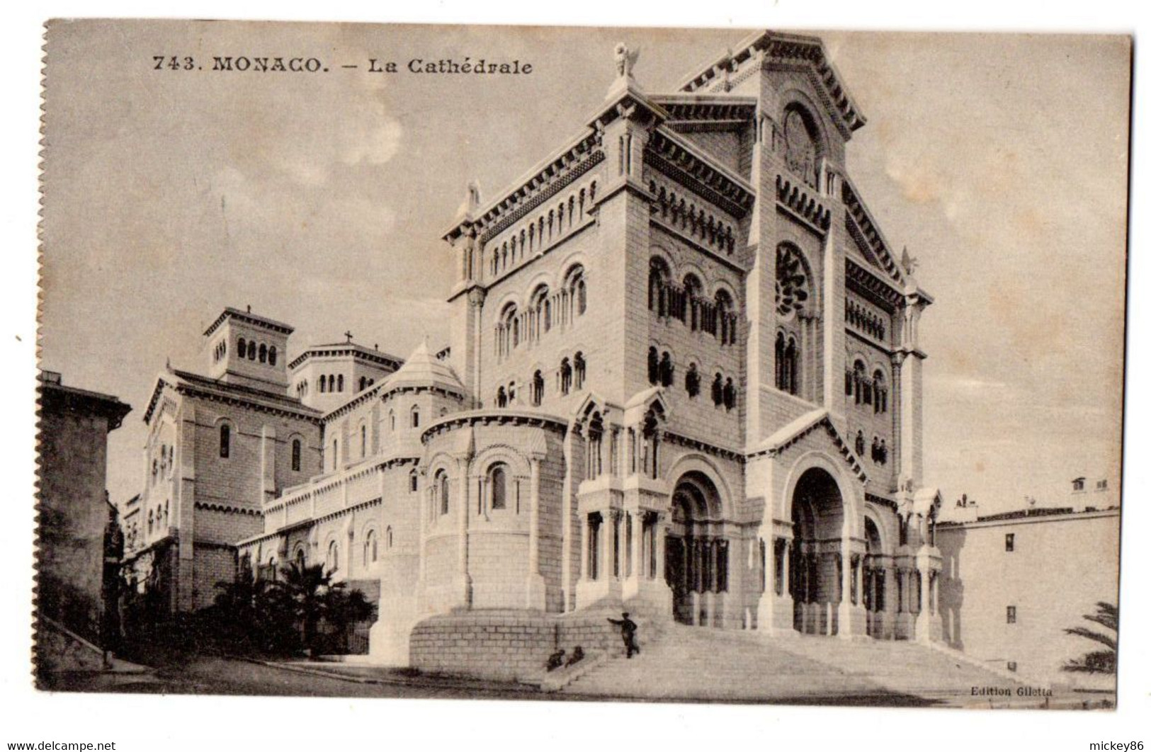 MONACO--1912--La Cathédrale ...............timbre....cachet Monte-Carlo - Catedral De San Nicolás