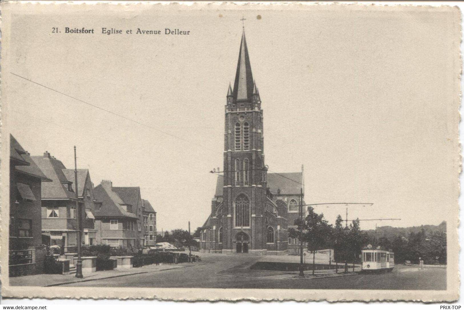 REF2942/ CP-PC Boitsfort Eglise Et Avenue Delleur TRAM N°31 - Watermaal-Bosvoorde - Watermael-Boitsfort