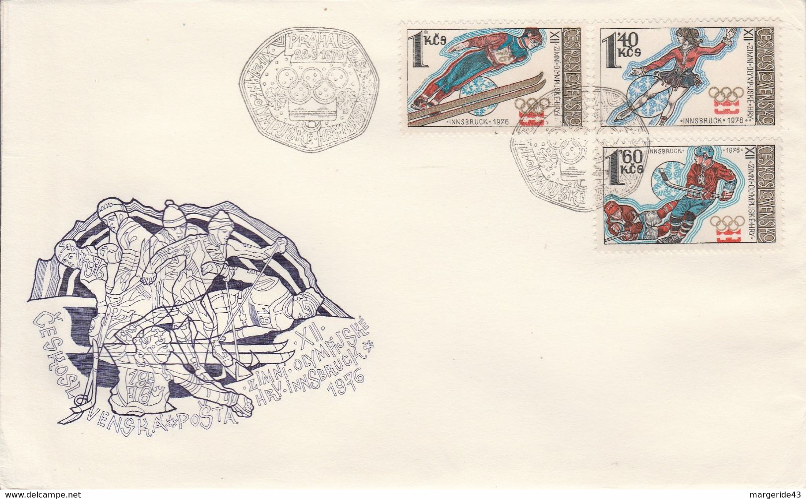 TCHECOSLOVAQUIE LETTRE FDC J O INNSBRUCK - FDC