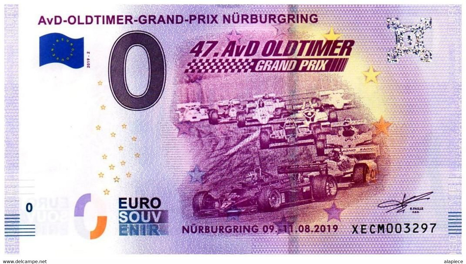 Billet Touristique - 0 Euro - Allemagne - 47ème Oldtimer Grand-Prix Nürburgring (2019-2) - Pruebas Privadas