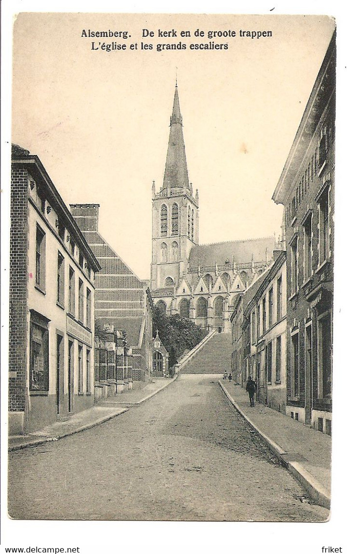 - 1654 -   BEERSEL  ALSEMBERG  L'Eglise Et Les Grands Escaliers - Beersel