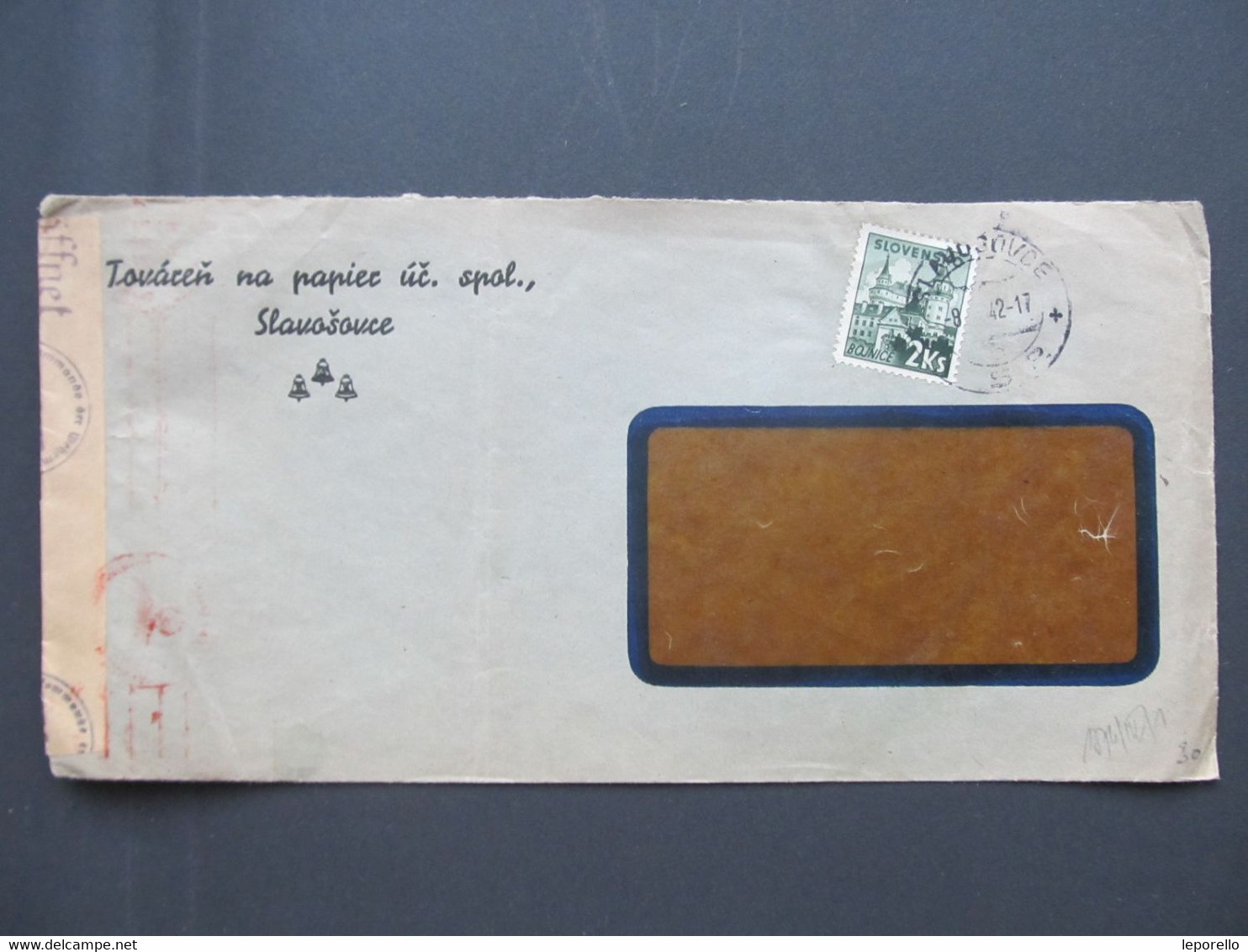 BRIEF Slavosovce Zensur 1942  ////  G3042 - Other & Unclassified