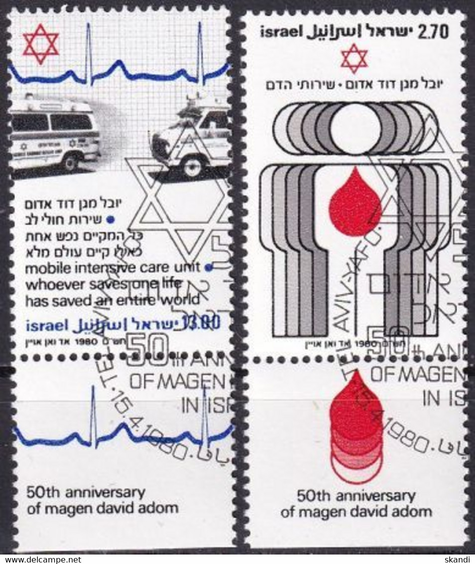ISRAEL 1980 Mi-Nr. 819/20 O Used - Aus Abo - Gebraucht (mit Tabs)