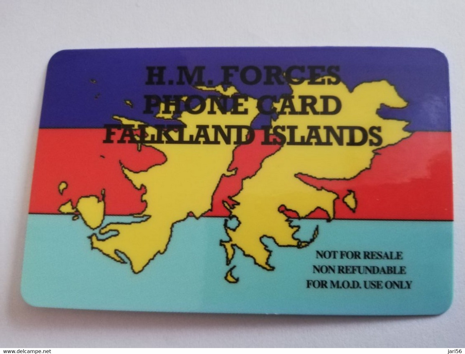 FALKLAND ISLANDS  10 POUNDS  MAP OF ISLANDS NO LOGO   PREPAID   **4417** - Islas Malvinas