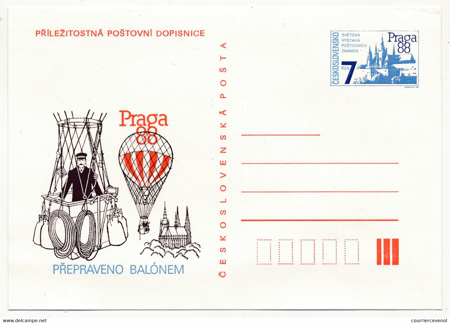 TCHECOSLOVAQUIE - Ensemble de 12 cartes postales (Entiers) au thème "PRAGA 88" - Tous neufs et SUP