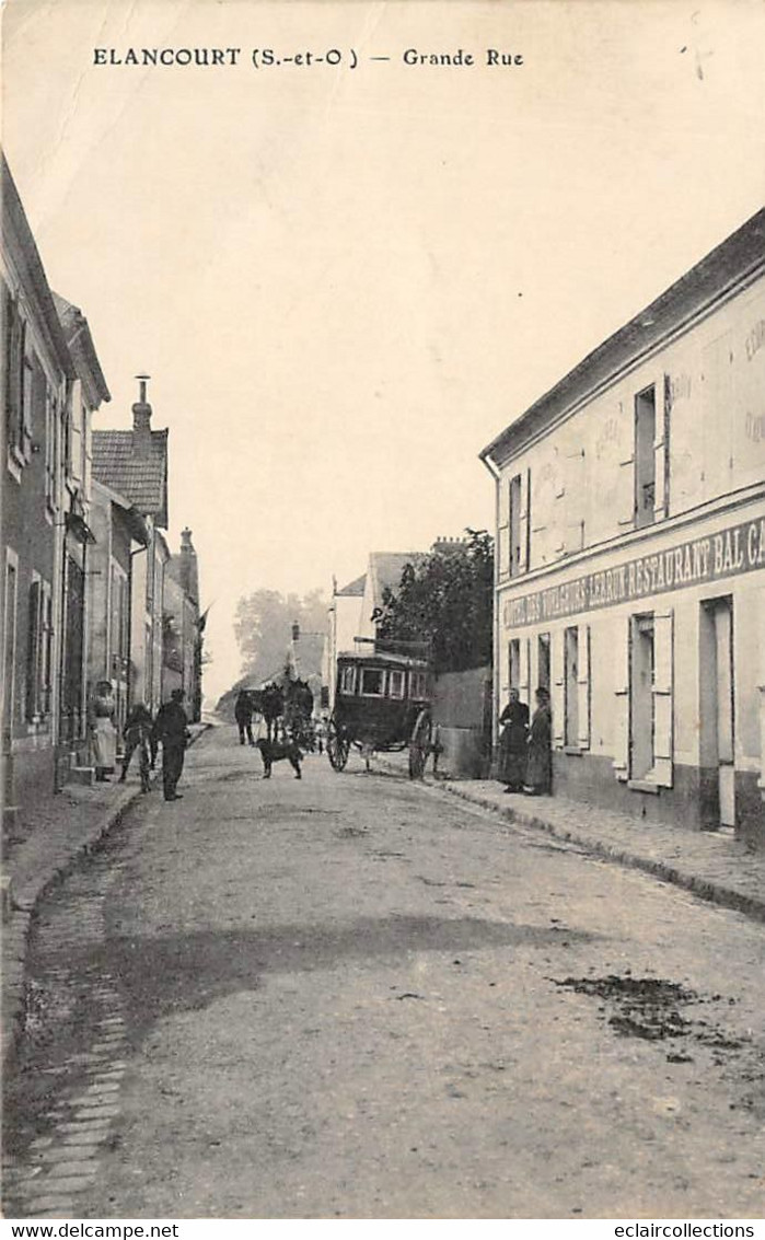 Elancourt         78         Grande  Rue. Hôtel. Calèche     (voir Scan) - Elancourt