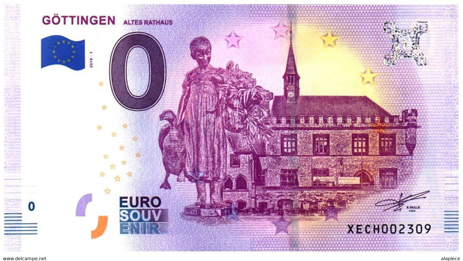 Billet Touristique - 0 Euro - Allemagne - Göttingen - (2018-1) - Pruebas Privadas