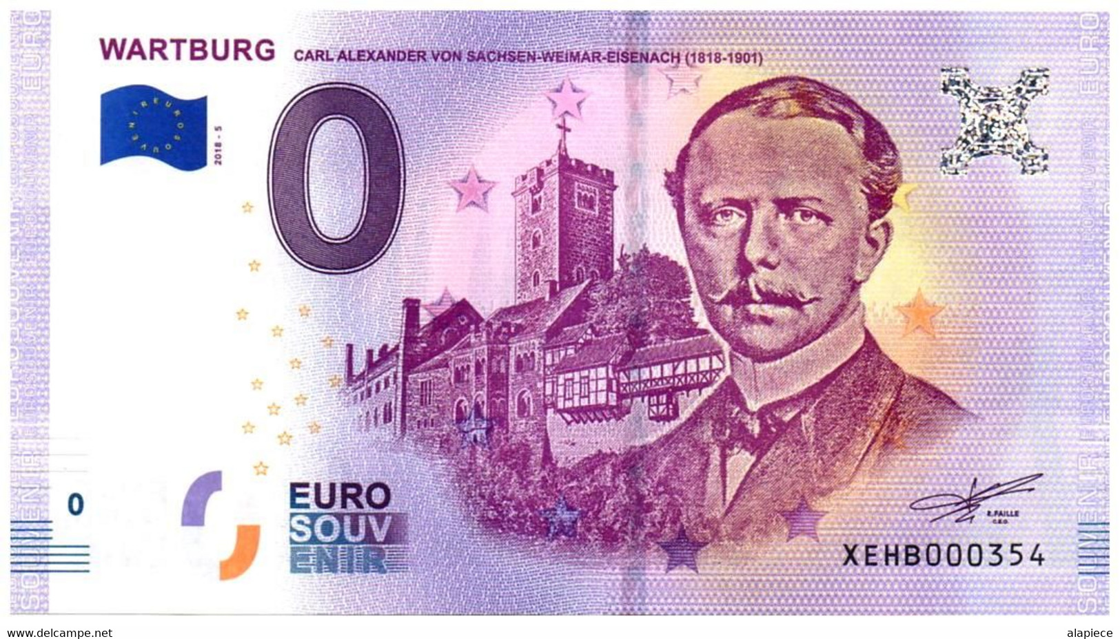 Billet Touristique - 0 Euro - Allemagne - Wartburg - (2018-5) - Privatentwürfe