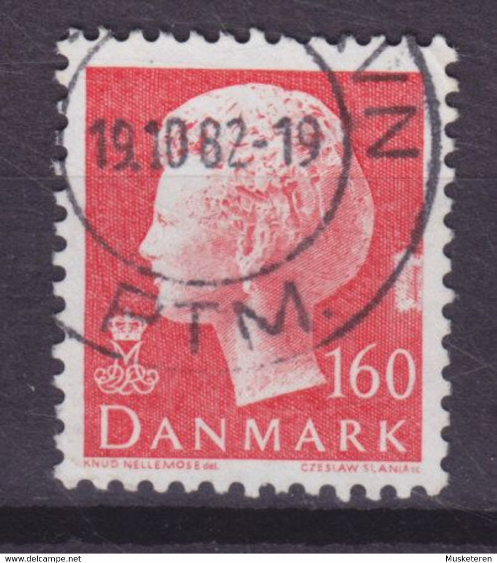 Denmark 1981 Mi. 719      160 Ø Margrethe II. (Cz. Slania) ERROR Variety Missing Print Right Side (Probably UNIQUE !!) - Abarten Und Kuriositäten