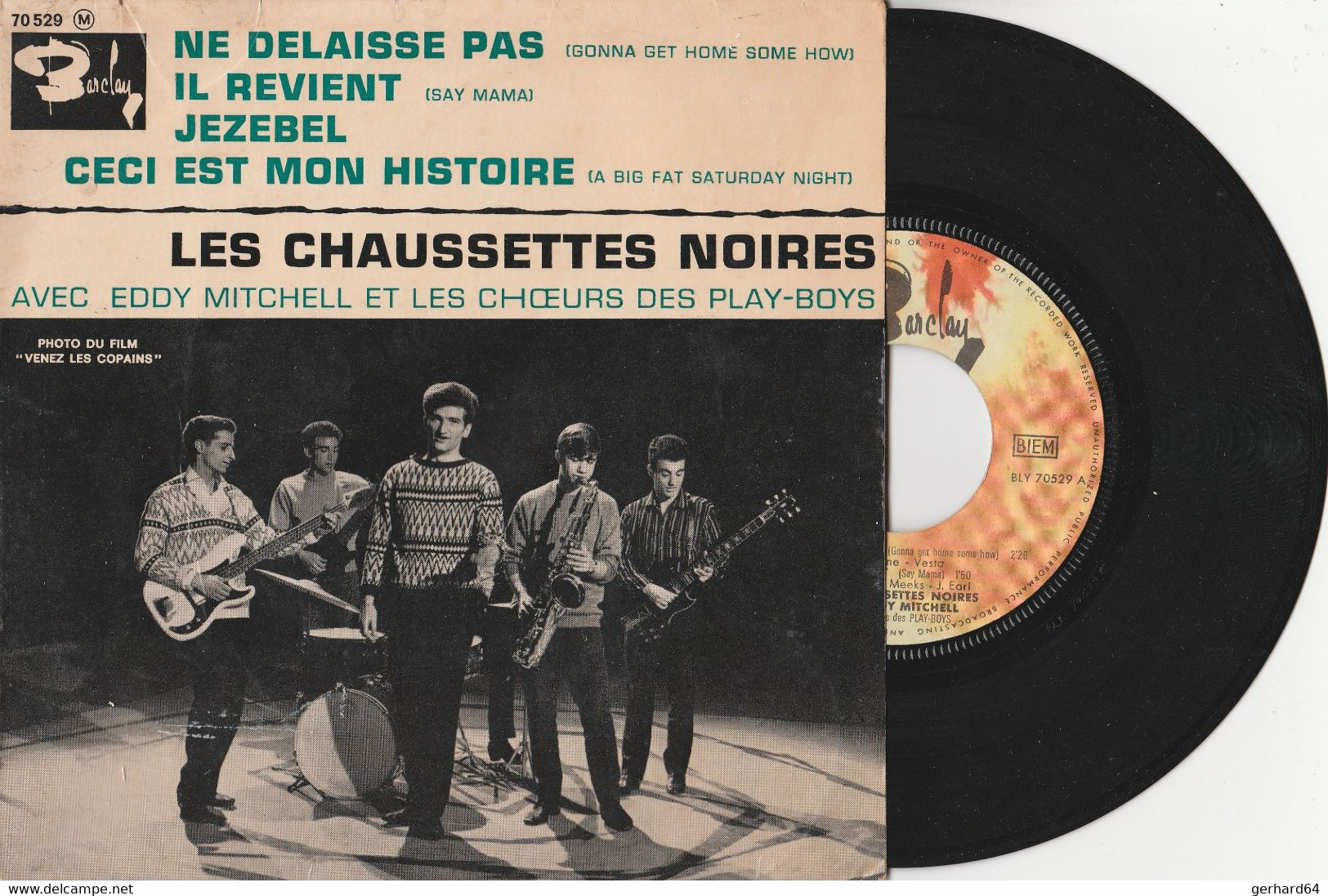 LES CHAUSSETTES NOIRES "Ne Délaisse Pas" Vinyle 45 Trs (4 Titres) 1963 (Lot 339) - Rock