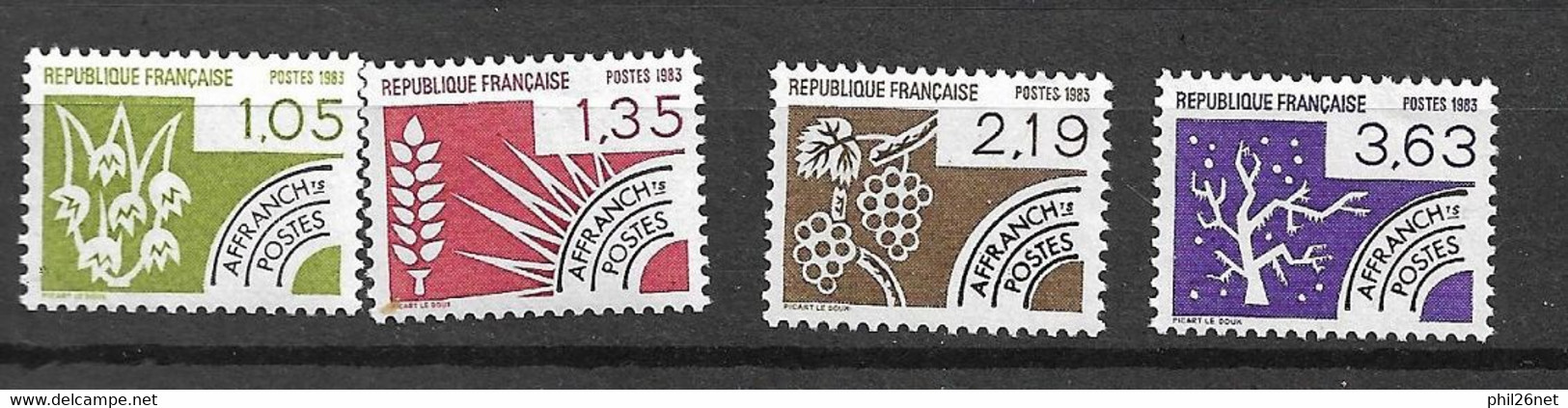 Préoblitérés    N°178 à 181  Neufs * *  TB = MNH VF  - 1964-1988