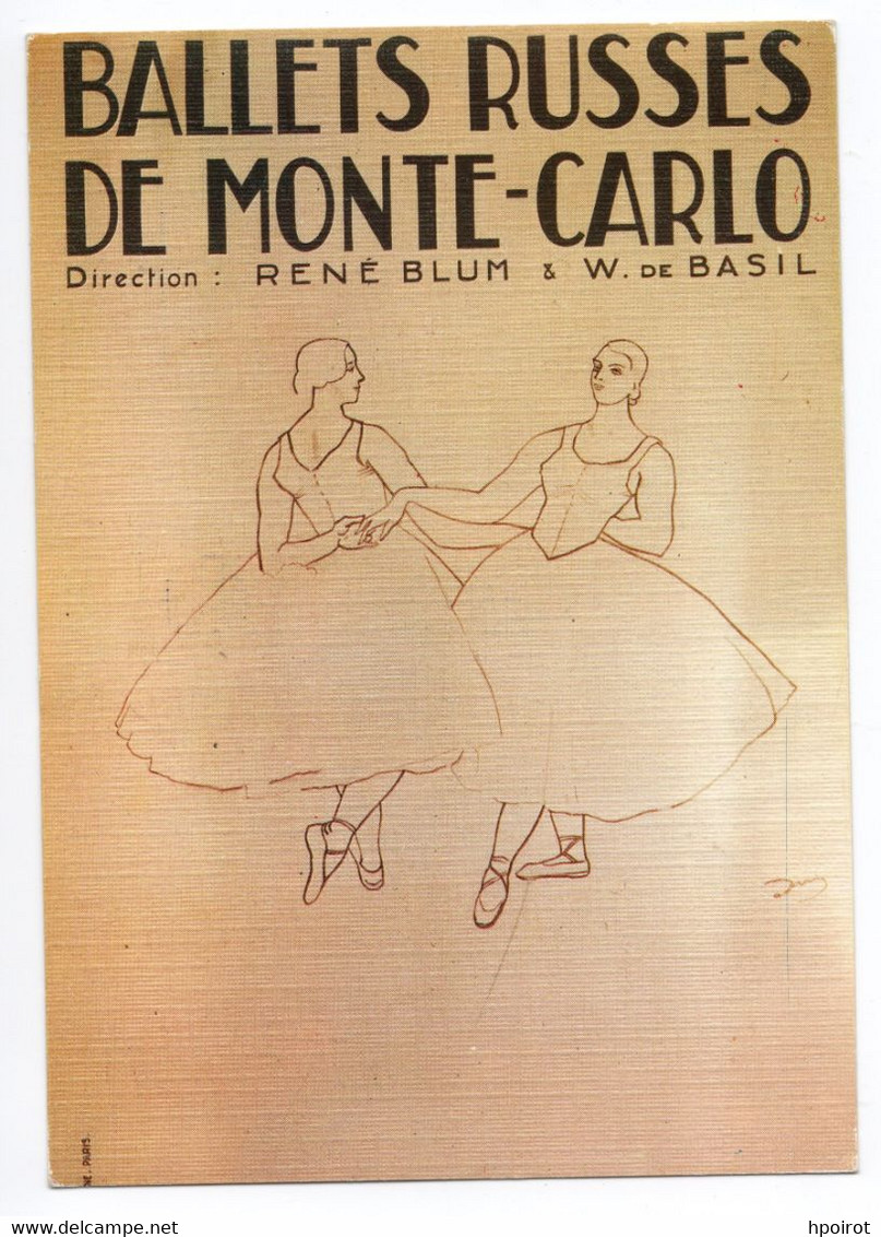 CPM - Repro Affiche - BALLETS RUSSES DE MONTE CARLO - (rif. C00) - Advertising