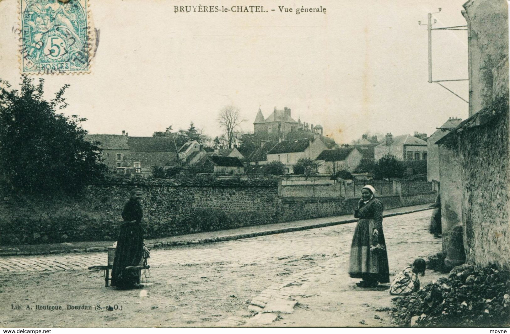 13734 -  Essonne -  BRUYERES LE CHATEL    Entrée Du Village   Voyagée En 1903 - Bruyeres Le Chatel