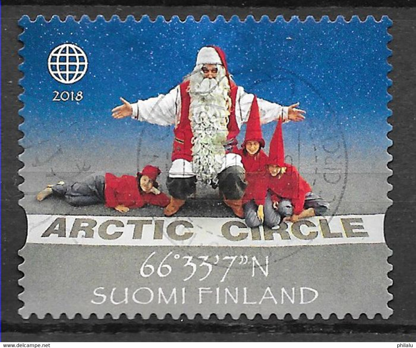 Finlande FINLAND Vignette 2018 Cercle Arctique Père Noël Lutins Arctic Circle Christmas Father Christmas Elf .  . - Andere & Zonder Classificatie