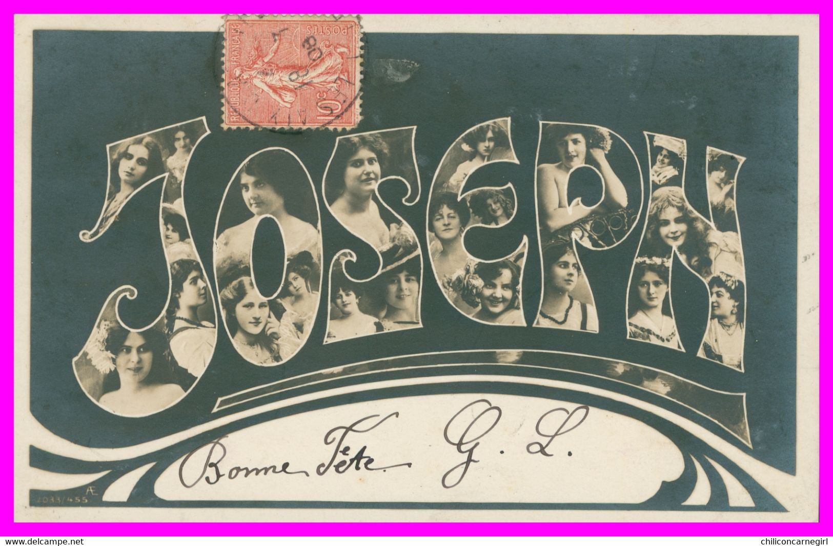 Prénom - JOSEPH - Femmes Dans Les Lettres - Mode - Femme - Jeunes Filles - 1908 - Prénoms