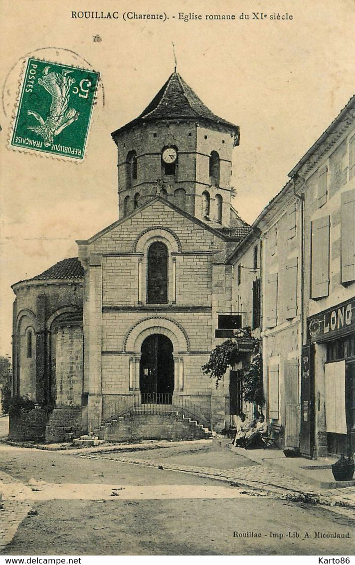Rouillac * Place Et église Romane * Commerces Magasins - Rouillac