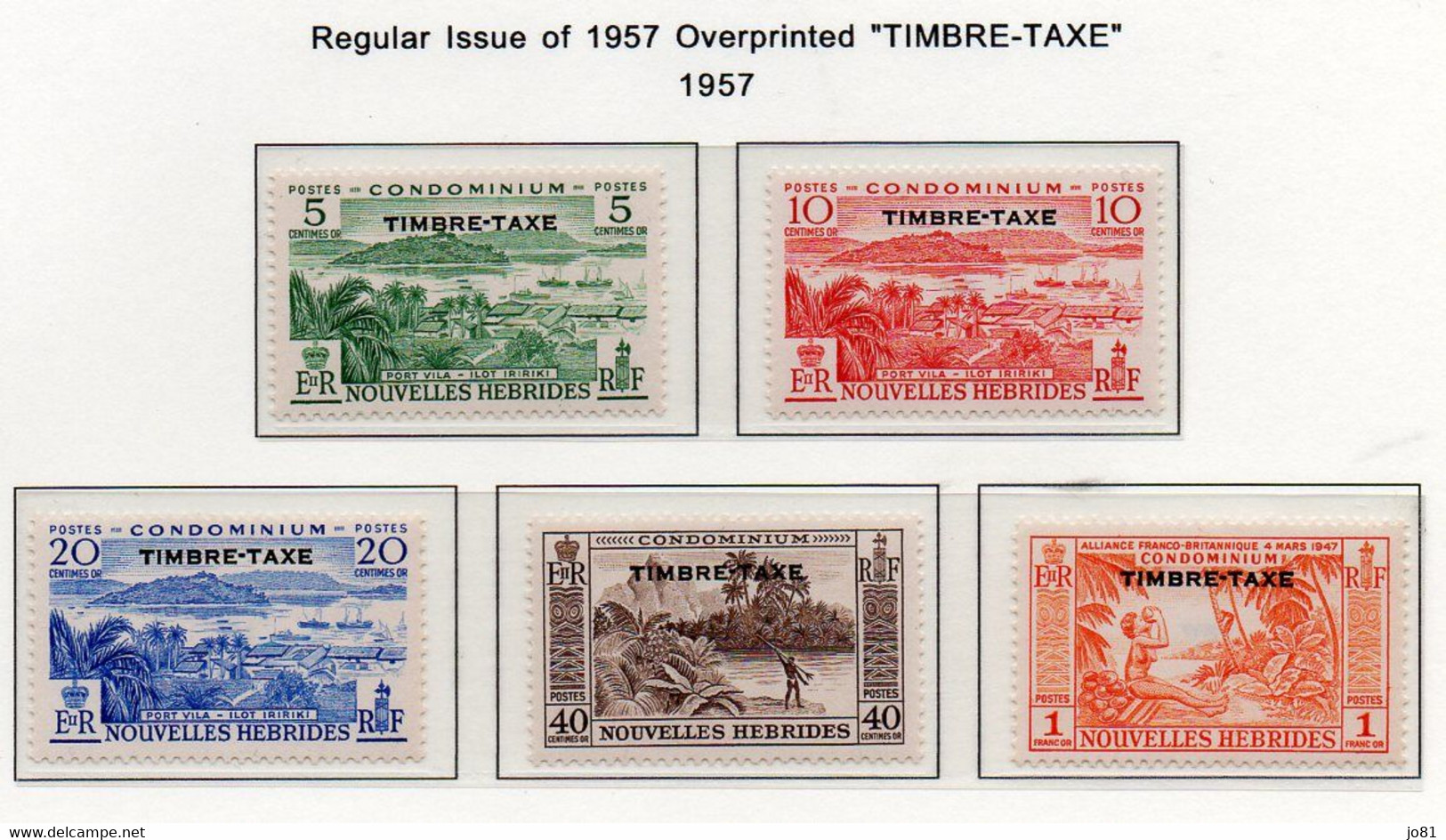 Nouvelles-Hébrides YT Taxe 30 Neuf Sans Charnière - XX - MNH - Portomarken