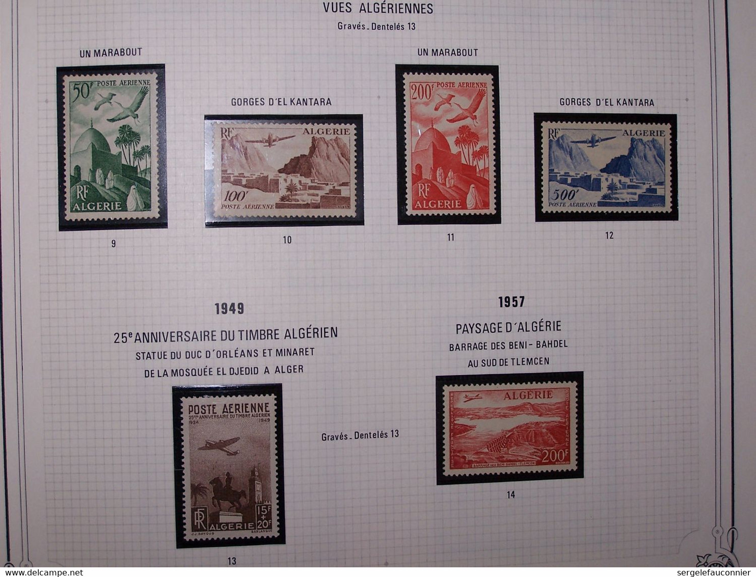 ALGERIE Département FRANCAIS. Timbres Neufs Poste Aérienne 1946-1957 - Collezioni