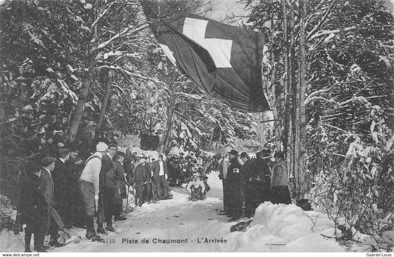 Piste De Chaumont - L'arrivée - Course De Luge - Val-de-Ruz - Canton De Neuchâtel - 1910 - Neuchâtel