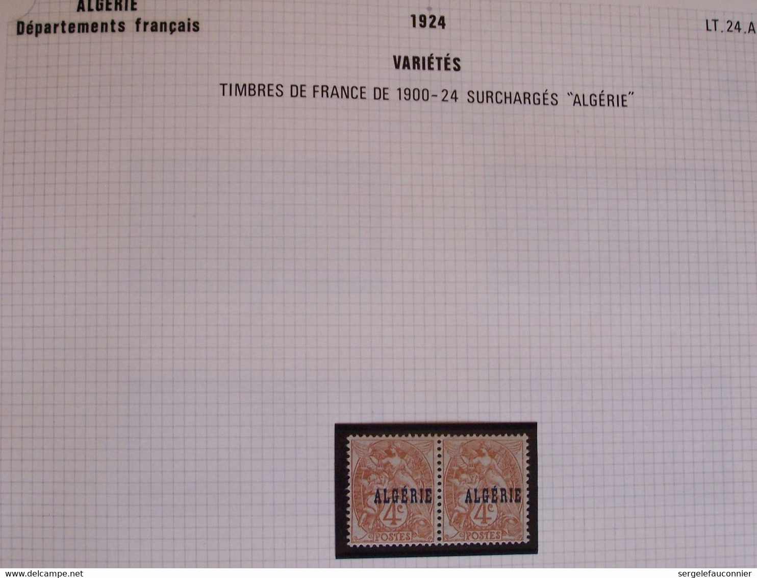 ALGERIE Département FRANCAIS. Timbres Neufs Variétés 1924-1958 - Nuovi