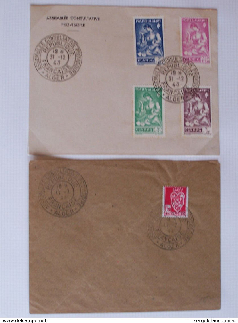 ALGERIE Département FRANCAIS. Feuilles: Oblitérations des bureaux d'Algérie 1924-1958