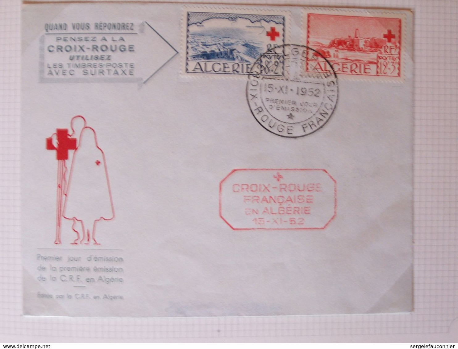 ALGERIE Département FRANCAIS. Feuilles: Oblitérations des bureaux d'Algérie 1924-1958