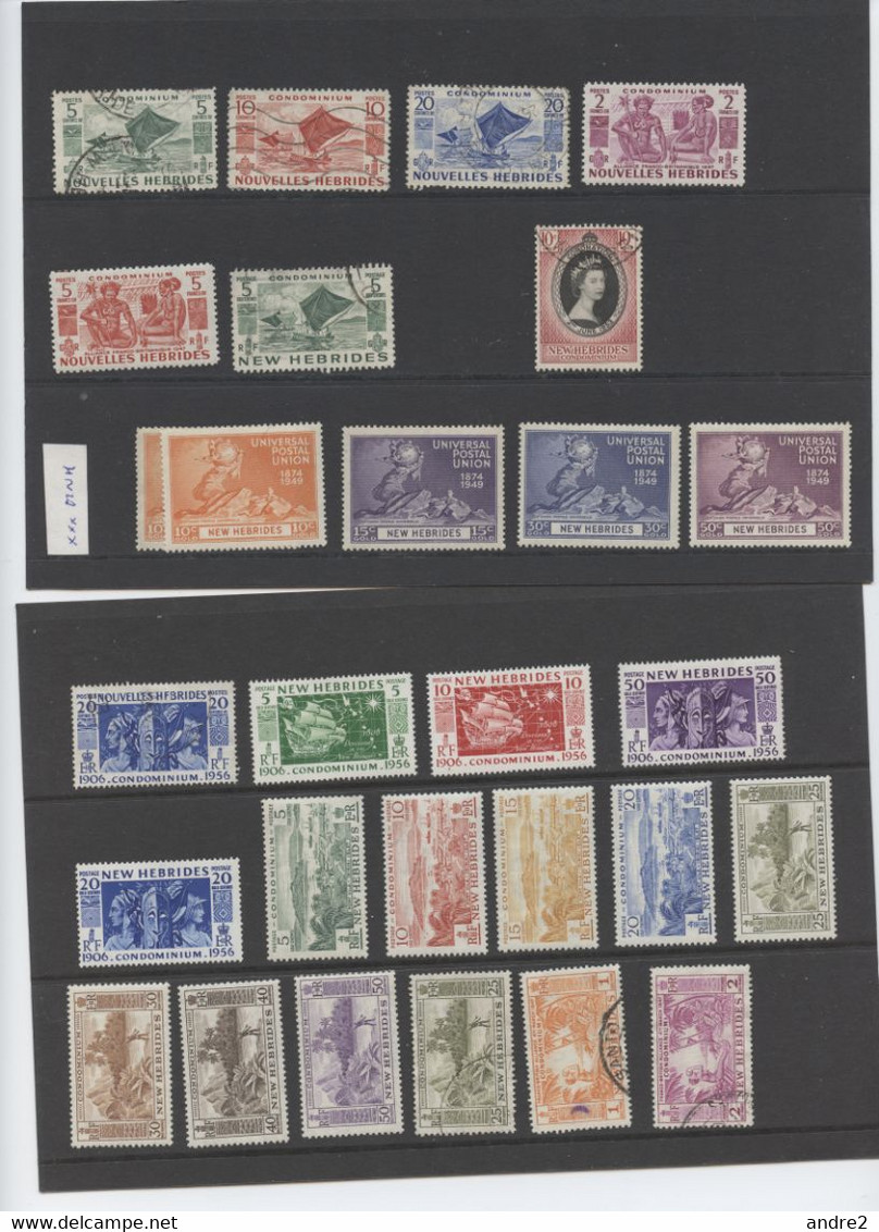 Nouvelles Hébrides - New Hebrides 1908 - 1974 Collection  *** MNH ( See Scans ) , * MH Et Oblitérés - Collections, Lots & Series