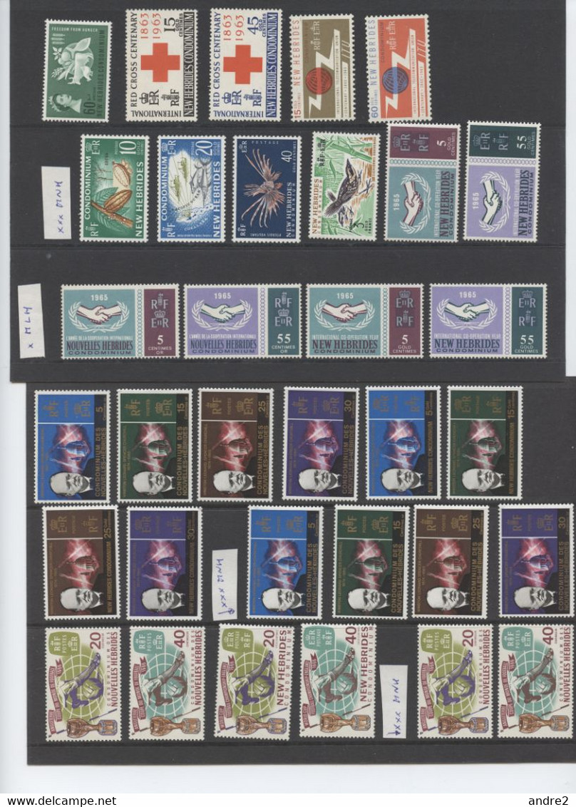 Nouvelles Hébrides - New Hebrides 1908 - 1974 Collection  *** MNH ( See Scans ) , * MH Et Oblitérés - Lots & Serien