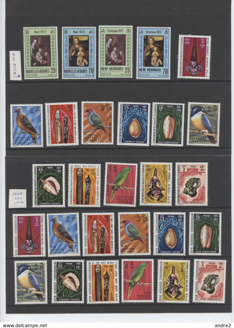 Nouvelles Hébrides - New Hebrides 1908 - 1974 Collection  *** MNH ( see scans ) , * MH et oblitérés