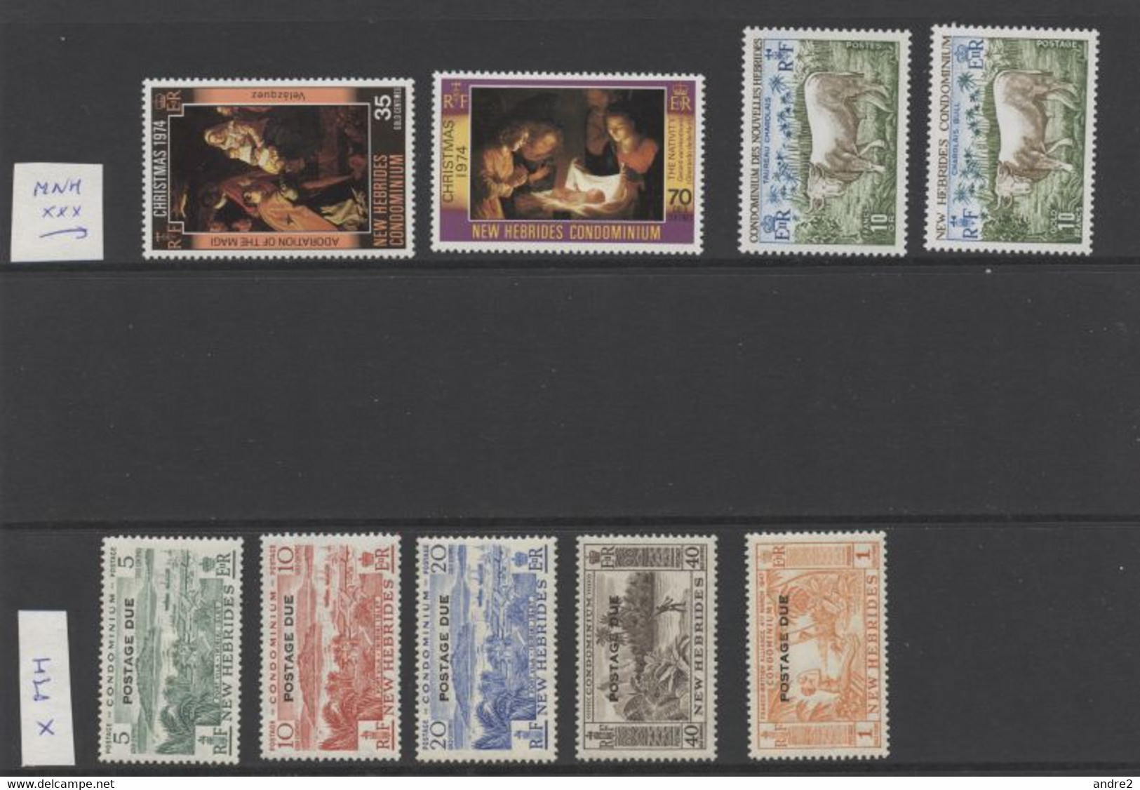 Nouvelles Hébrides - New Hebrides 1908 - 1974 Collection  *** MNH ( see scans ) , * MH et oblitérés