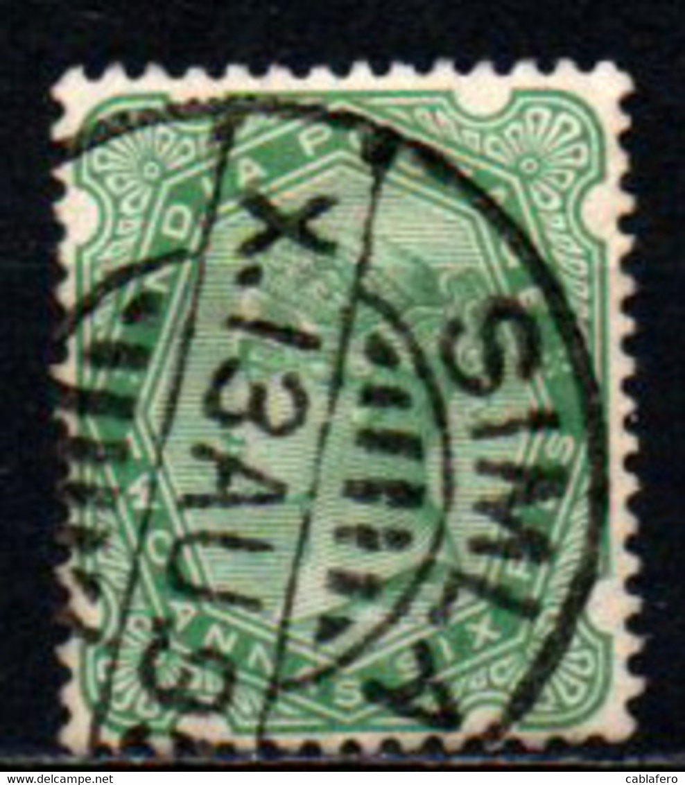 INDIA INGLESE - 1892 - EFFIGIE DELLA REGINA VITTORIA - 2a6p Green - USATO - 1882-1901 Impero