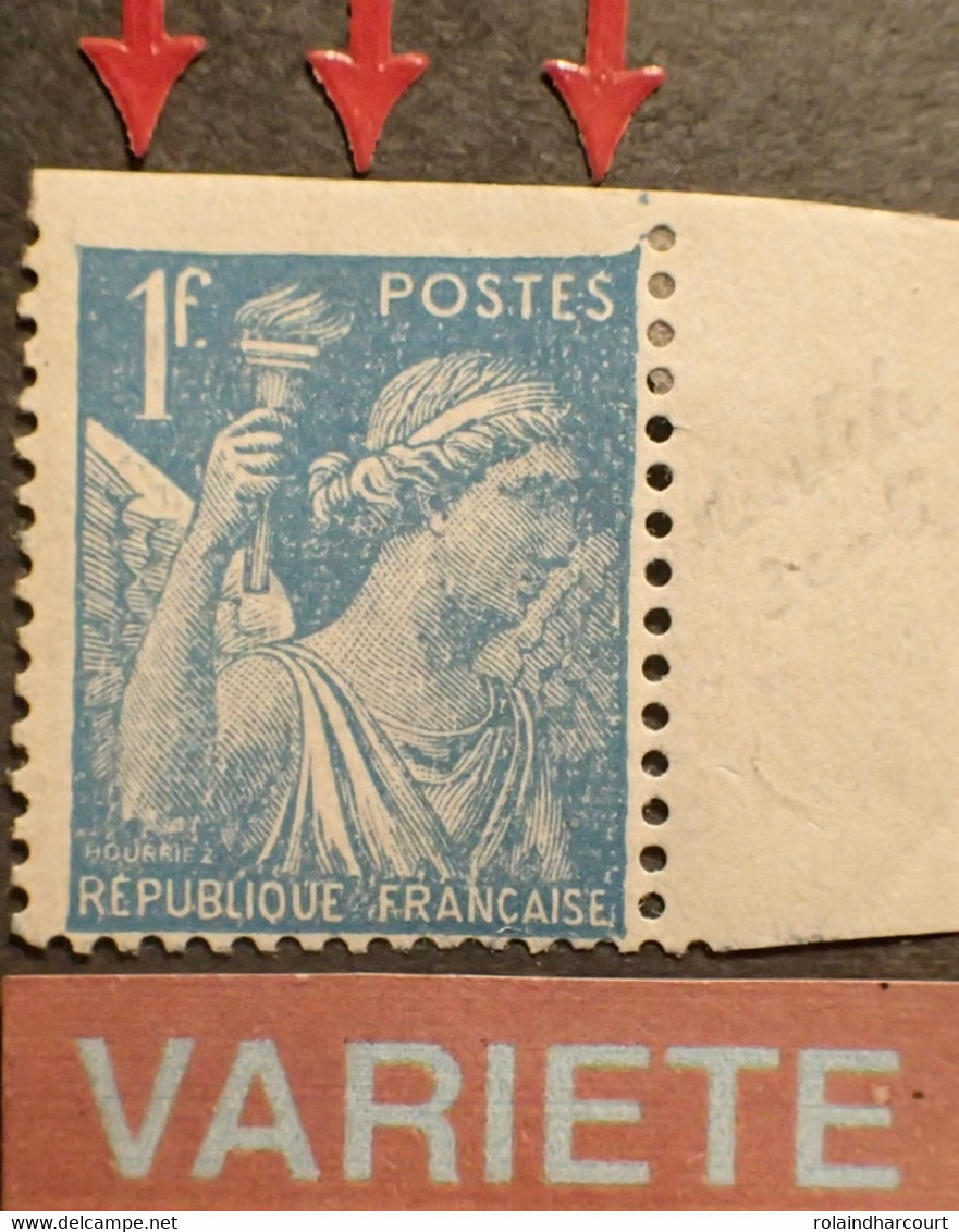 R1098/151 - 1944 - TYPE IRIS - N°650 NEUF* BdF - SUPERBE VARIETE (RARE) ➤➤➤ Timbre Dentelé Sur 3 Cotés - Ungebraucht