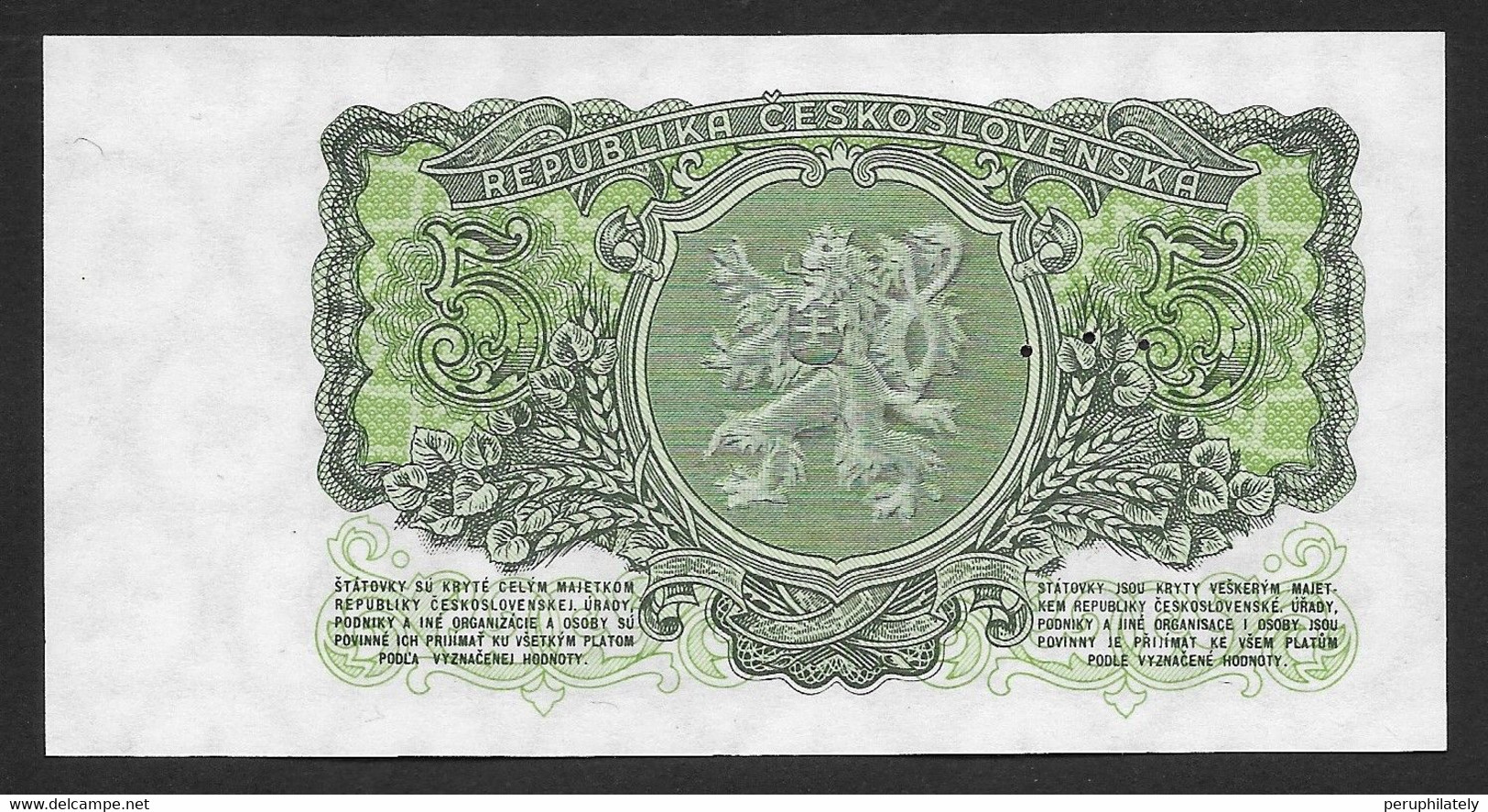 Czechoslovakia 5 Korun, 1953 , First Serie , Specimen - Tchécoslovaquie