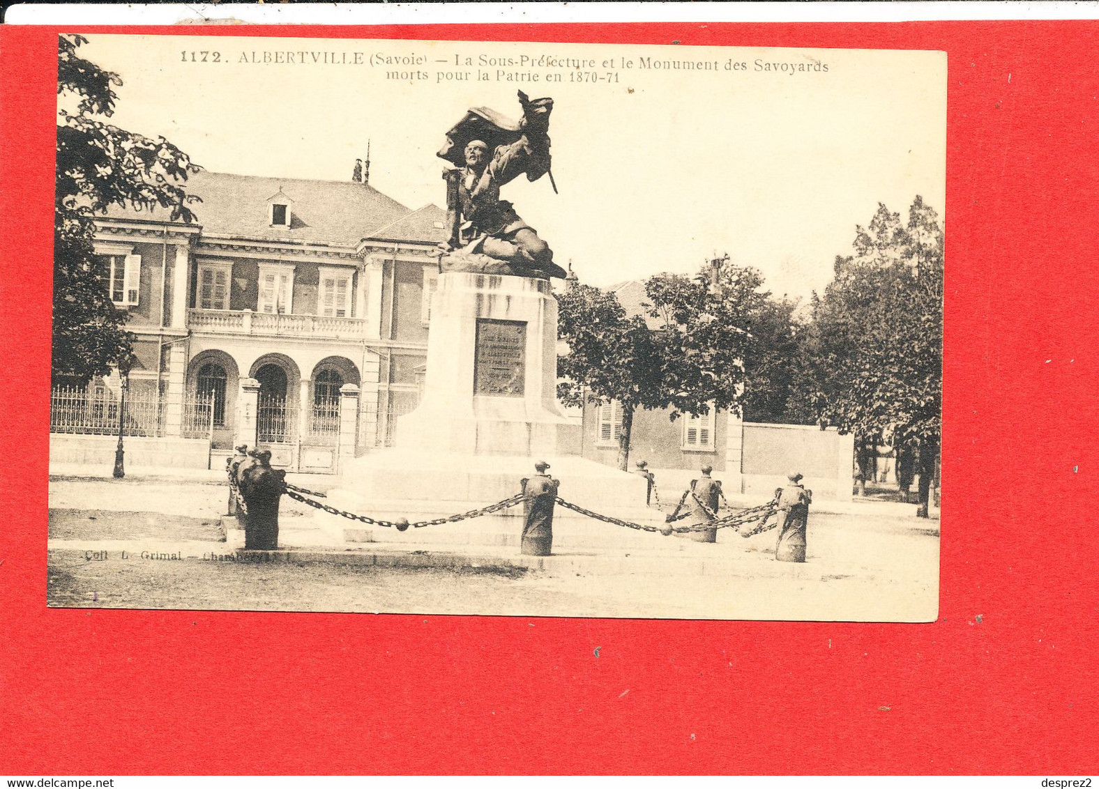 73 ALBERVILLE Cpa Sous Préfecture Et Monument Des Savoyards         1172 Grimal - Albertville