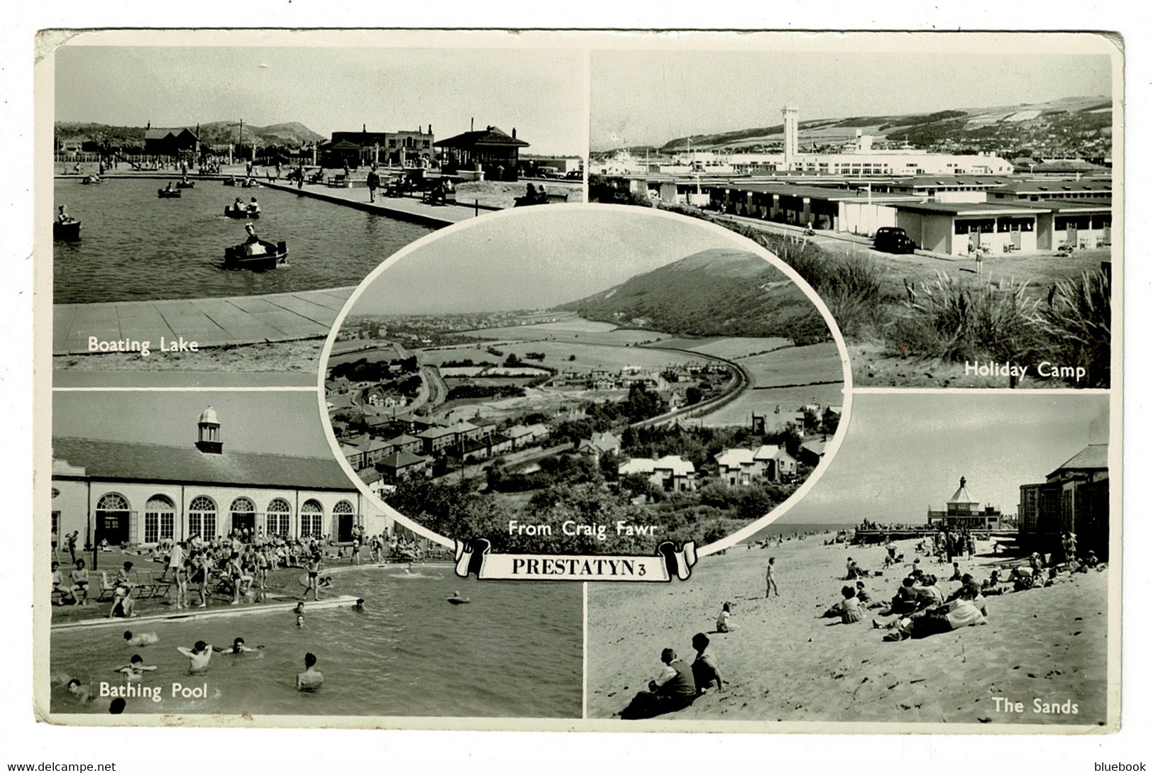 Ref 1438 - 1957 Real Photo Multiview Postcard - Prestatyn Flintshire Wales - Holiday Camp + - Flintshire