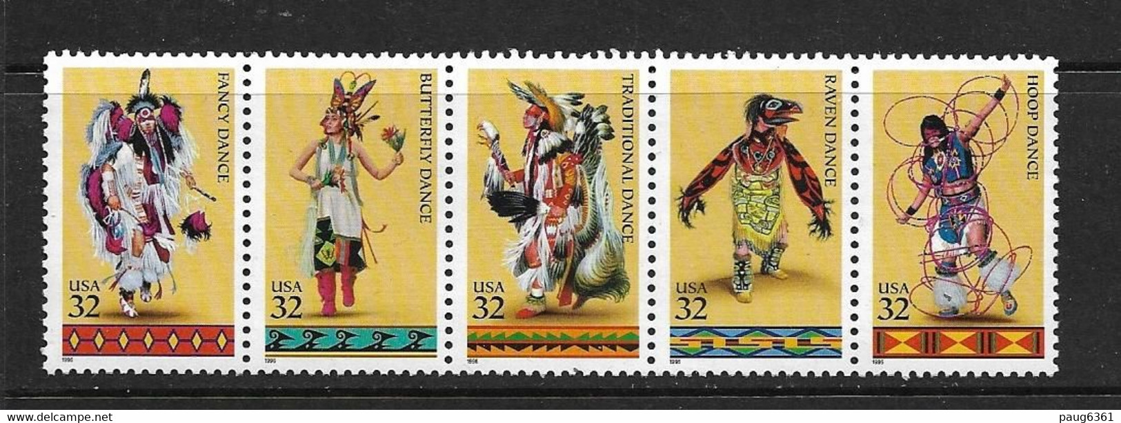 USA 1996 DANSES INDIENNES  YVERT N°2517/21 NEUF MNH** - Indiens D'Amérique