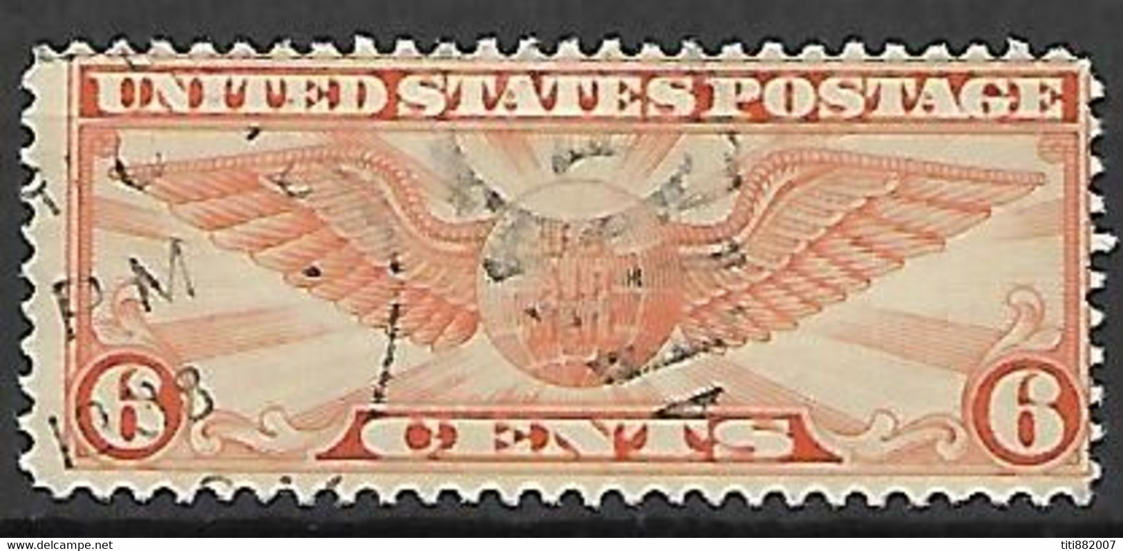 ETATS - UNIS    -     Poste Aérienne   -  1932  .  Y&T N° 15A Oblitéré.   Insigne De Pilote - 1a. 1918-1940 Oblitérés