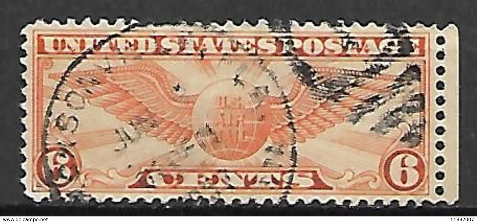 ETATS - UNIS    -     Poste Aérienne   -  1932  .  Y&T N° 15A Oblitéré.   Insigne De Pilote - 1a. 1918-1940 Gebraucht