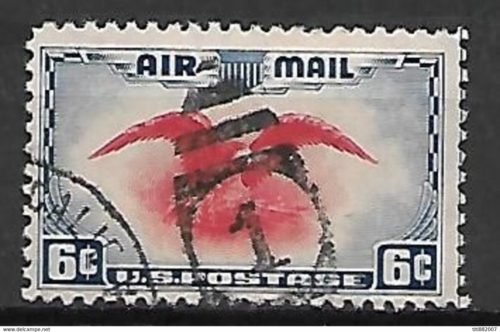 ETATS - UNIS    -     Poste Aérienne   -  1938  .  Y&T N° 24 Oblitéré.   Aigle - 1a. 1918-1940 Oblitérés