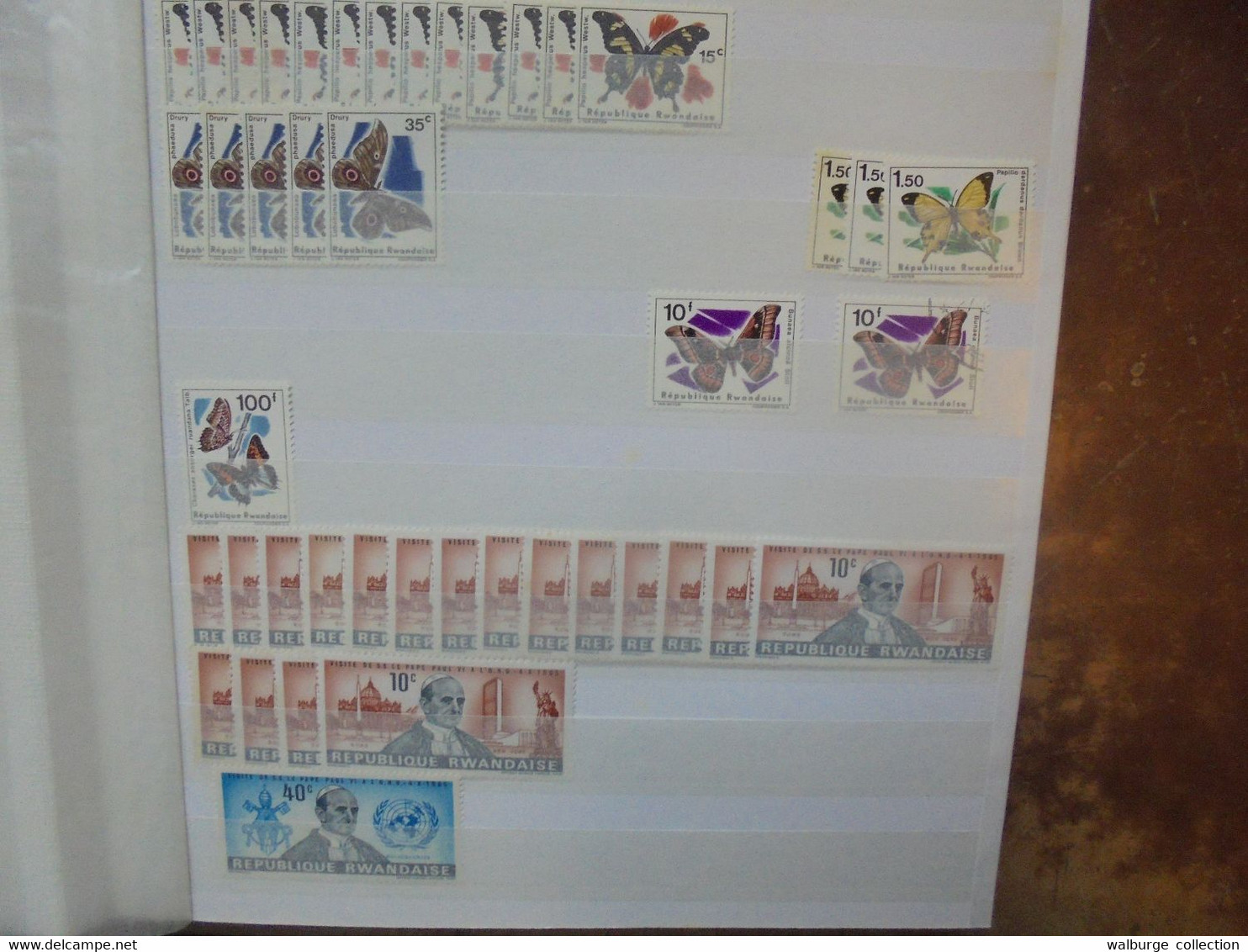 RWANDA 1960-1981 NEUFS+OBLITERES TRES JOLIE COLLECTION DONT MULTIPLES (RH.47) 2 KILOS 400