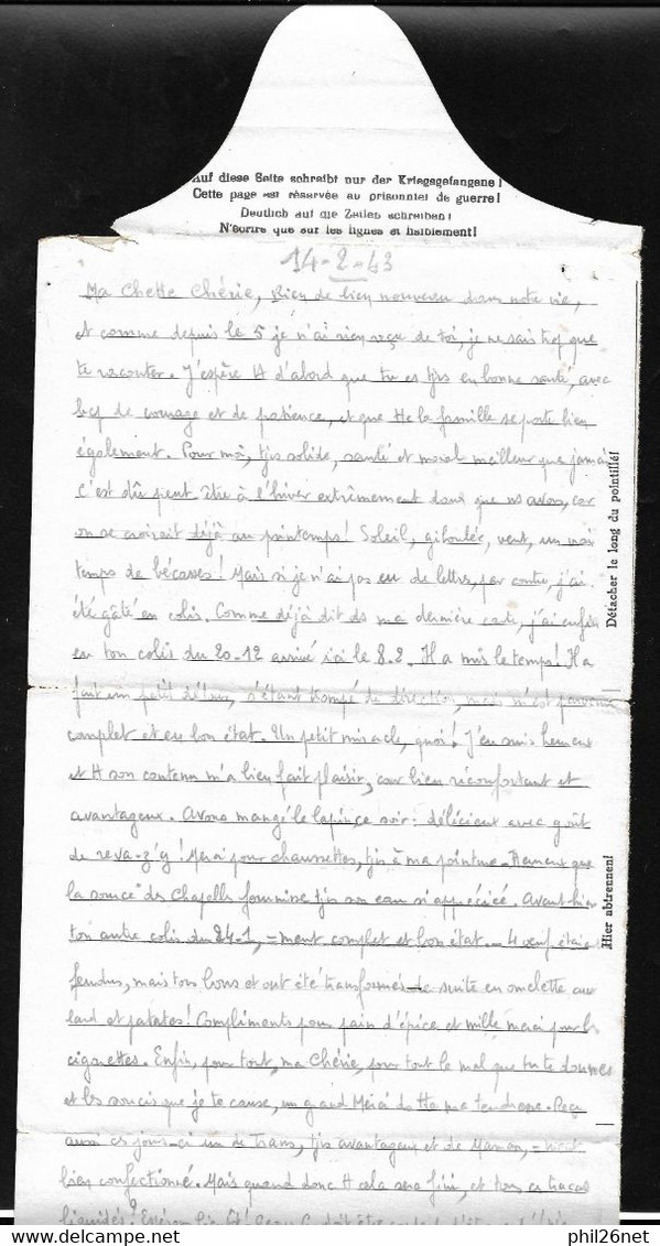Lettre En Franchise Prisonnier De Guerre Oflag IV D à Elsterhorst Le 03/03/1943 à Blondefontaine Territoire Occupé B/TB - Kriegsmarken