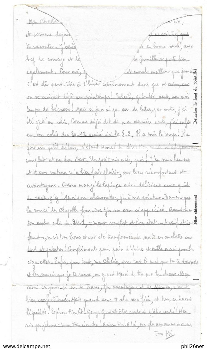 Lettre En Franchise Prisonnier De Guerre Oflag IV D à Elsterhorst Le 03/03/1943 à Blondefontaine Territoire Occupé B/TB - Sellos De Guerra