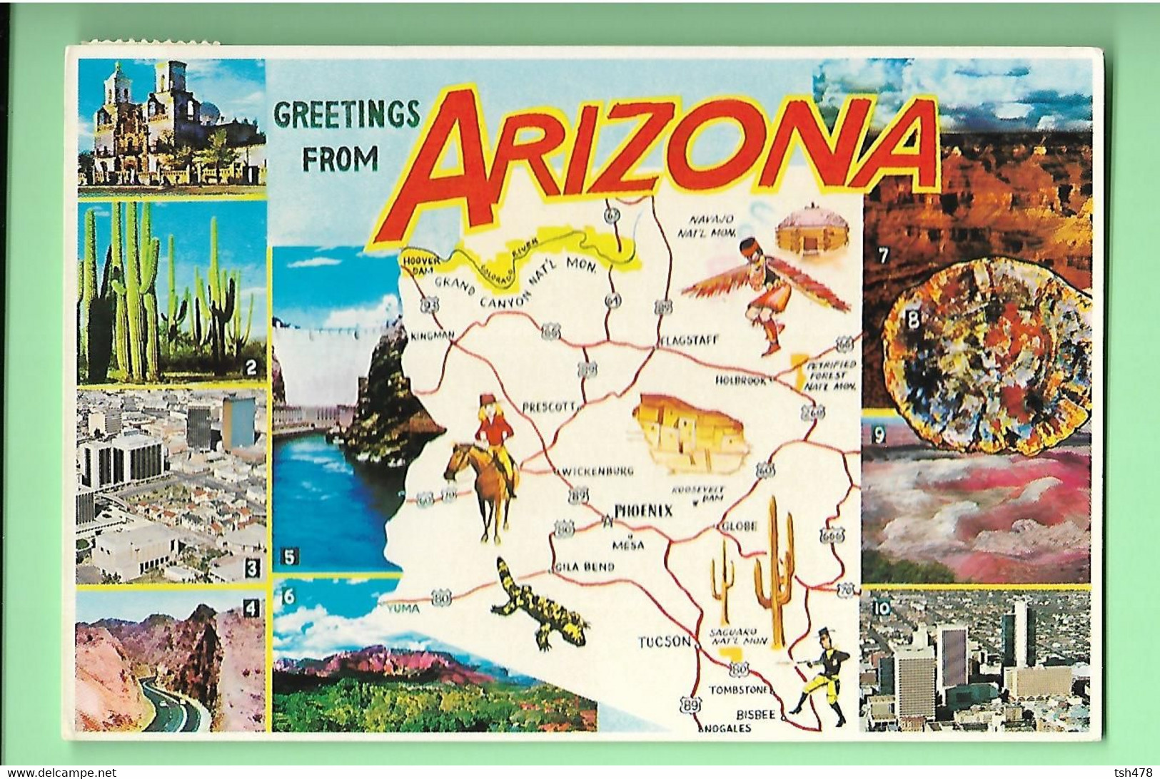 ETATS-UNIS---ARIZONA---greetings From---multi-vues--voir 2 Scans - Tucson