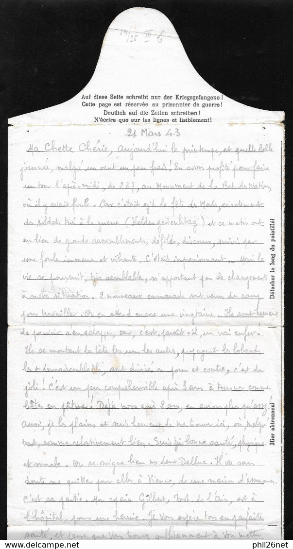 Lettre En Franchise Prisonnier De Guerre De Oflag  IV D à Elsterhorst Le 31/3/1943 à Blondefontaine  France Occupée B/TB - Francobolli Di Guerra