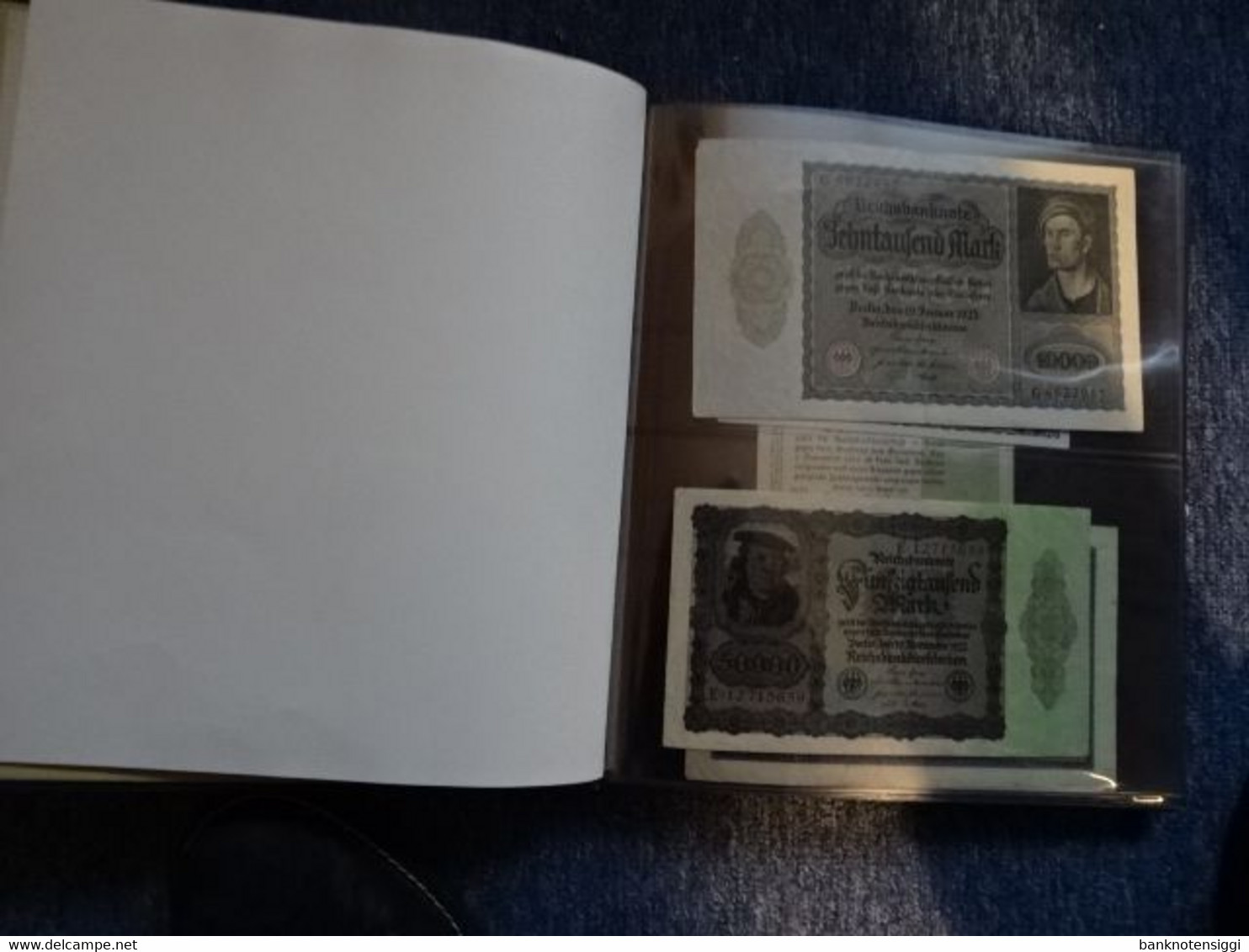 1 Banknotensammlung Mit Deutschen Reichsbanknoten Im Album - Sammlungen