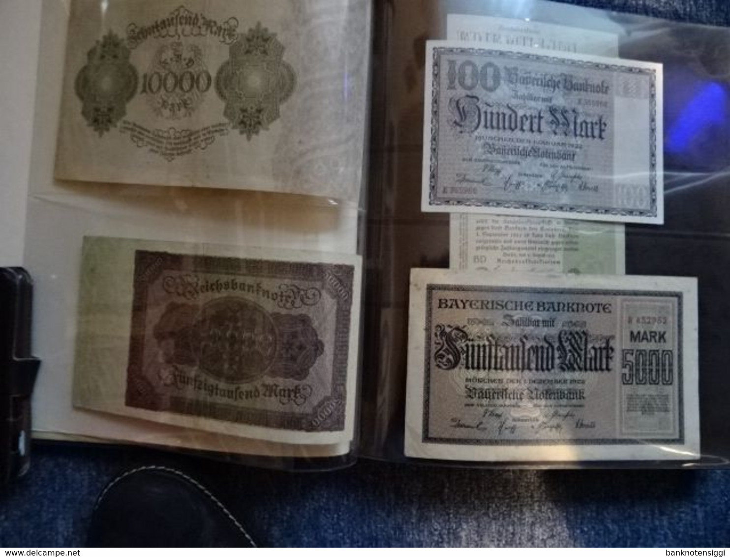 1 Banknotensammlung Mit Deutschen Reichsbanknoten Im Album - Verzamelingen