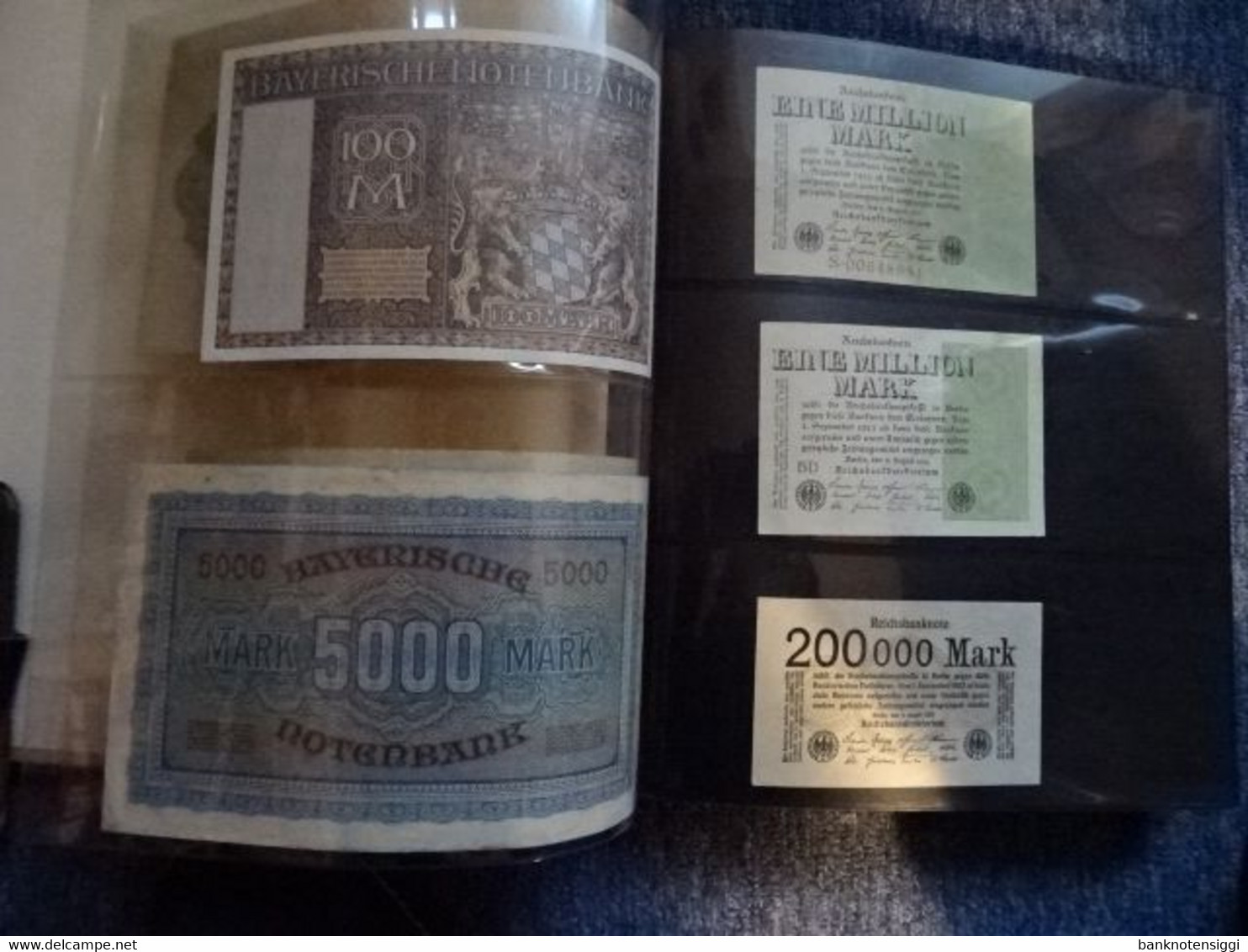 1 Banknotensammlung Mit Deutschen Reichsbanknoten Im Album - Sammlungen